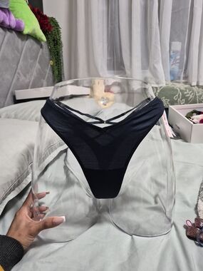 Victoria's Secret Dark Blue Strappy Thong Panty